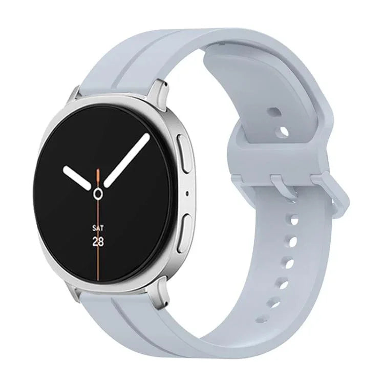 สายซิลิโคนร่องหัวเข็มขัดสีสันสดใส สำหรับ Samsung Galaxy Watch8 / Watch8 Classic