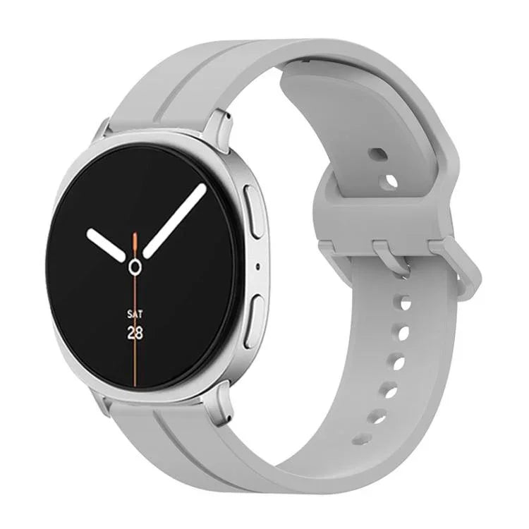 สายซิลิโคนร่องหัวเข็มขัดสีสันสดใส สำหรับ Samsung Galaxy Watch8 / Watch8 Classic