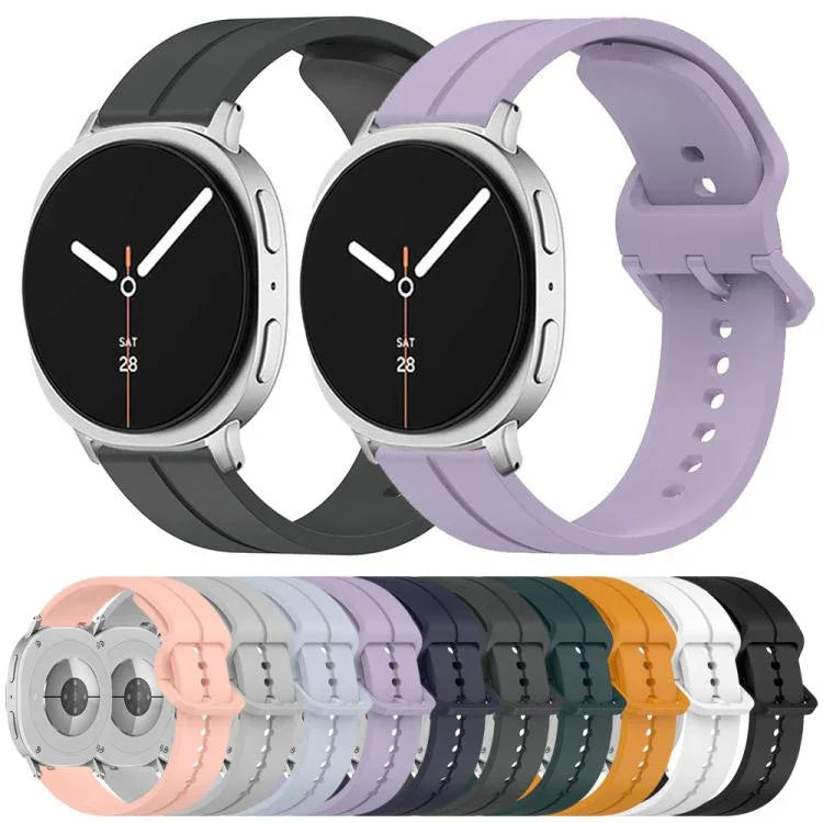 สายซิลิโคนร่องหัวเข็มขัดสีสันสดใส สำหรับ Samsung Galaxy Watch8 / Watch8 Classic