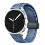 สายไนลอนซิลิโคนไฮบริดหัวเข็มขัดแม่เหล็กพับได้ สำหรับ Samsung Galaxy Watch8 / Watch8 Classic