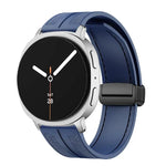สายไนลอนซิลิโคนไฮบริดหัวเข็มขัดแม่เหล็กพับได้ สำหรับ Samsung Galaxy Watch8 / Watch8 Classic