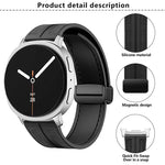 สายไนลอนซิลิโคนไฮบริดหัวเข็มขัดแม่เหล็กพับได้ สำหรับ Samsung Galaxy Watch8 / Watch8 Classic