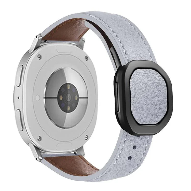 สายหนังแท้หัวเข็มขัดแม่เหล็กพับได้ สำหรับ Samsung Galaxy Watch8 / Watch8 Classic