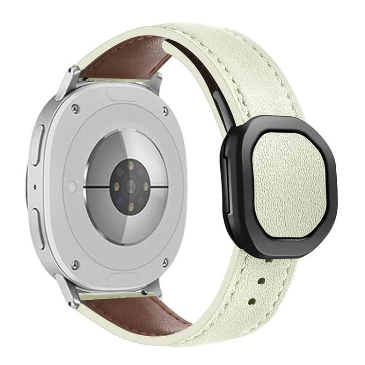 สายหนังแท้หัวเข็มขัดแม่เหล็กพับได้ สำหรับ Samsung Galaxy Watch8 / Watch8 Classic
