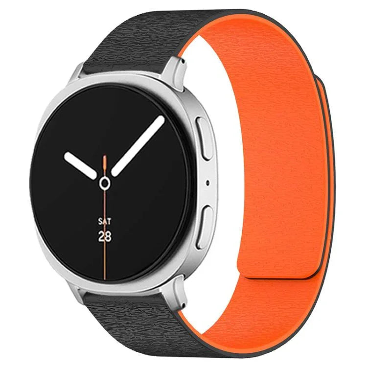 Cloud Wood Grain Magnetic Silicone Watch Band, For Samsung Galaxy Watch8 / Watch8 Classic