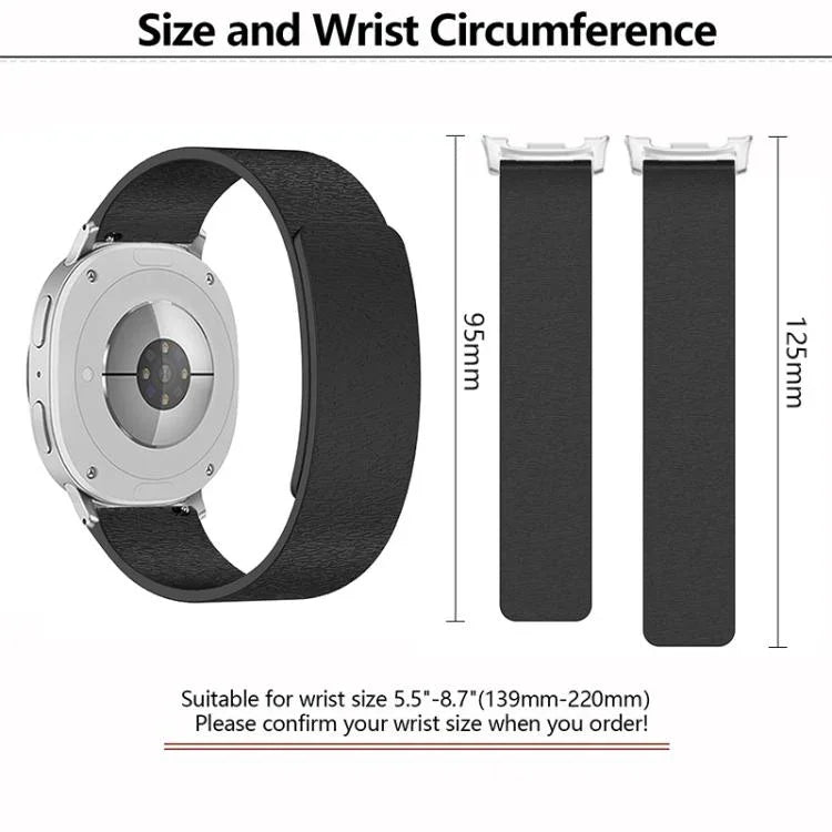 Cloud Wood Grain Magnetic Silicone Watch Band, For Samsung Galaxy Watch8 / Watch8 Classic