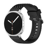 สายซิลิโคนหัวเข็มขัดสีดำลายสน สำหรับ Samsung Galaxy Watch8 / Watch8 Classic