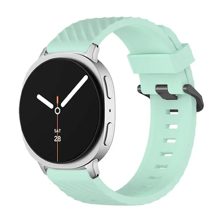สายซิลิโคนหัวเข็มขัดสีดำลายสน สำหรับ Samsung Galaxy Watch8 / Watch8 Classic
