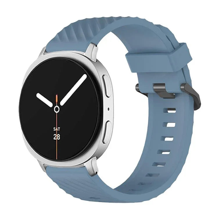 สายซิลิโคนหัวเข็มขัดสีดำลายสน สำหรับ Samsung Galaxy Watch8 / Watch8 Classic