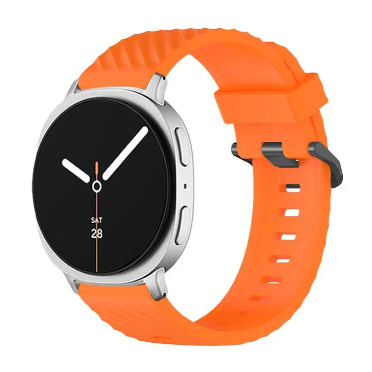 สายซิลิโคนหัวเข็มขัดสีดำลายสน สำหรับ Samsung Galaxy Watch8 / Watch8 Classic