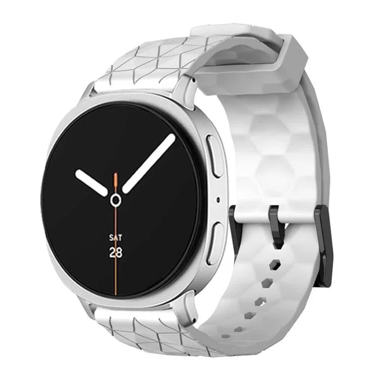 สายซิลิโคนสีพื้นลายลูกฟุตบอล สำหรับ Samsung Galaxy Watch8 / Watch8 Classic