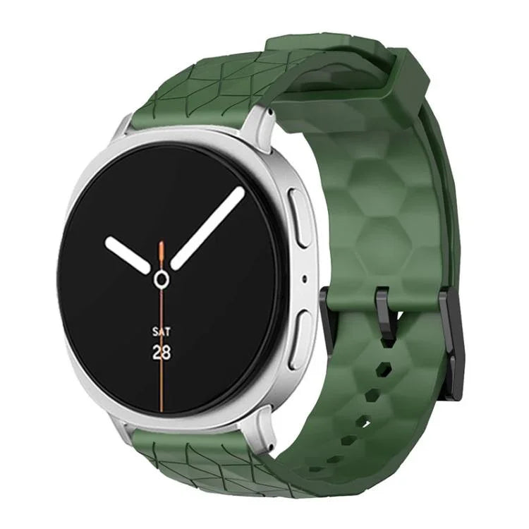 สายซิลิโคนสีพื้นลายลูกฟุตบอล สำหรับ Samsung Galaxy Watch8 / Watch8 Classic