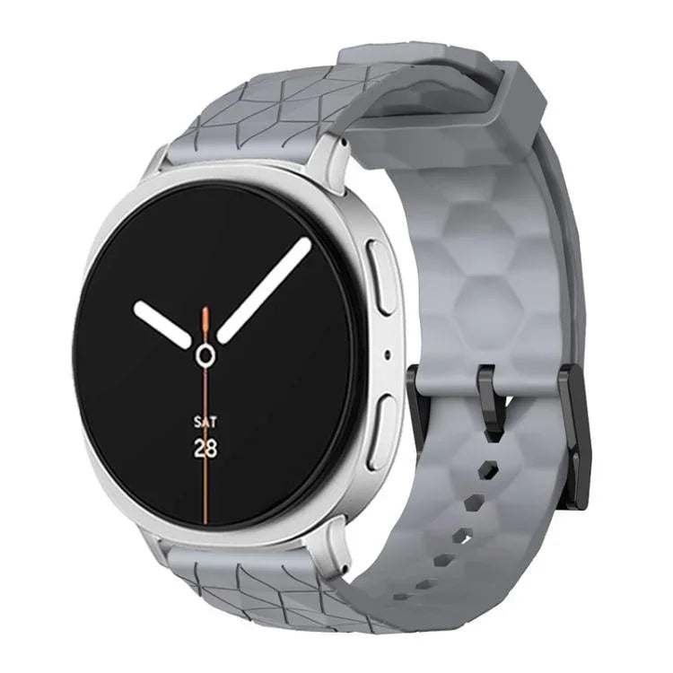 สายซิลิโคนสีพื้นลายลูกฟุตบอล สำหรับ Samsung Galaxy Watch8 / Watch8 Classic