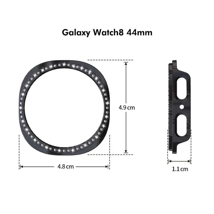 เคส ENKAY Hat-Prince Diamond PC พร้อมฟิล์มนุ่ม PMMA ครอบคลุมเต็ม สำหรับ Samsung Galaxy Watch8 44มม., สำหรับ Samsung Galaxy Watch8 40มม.