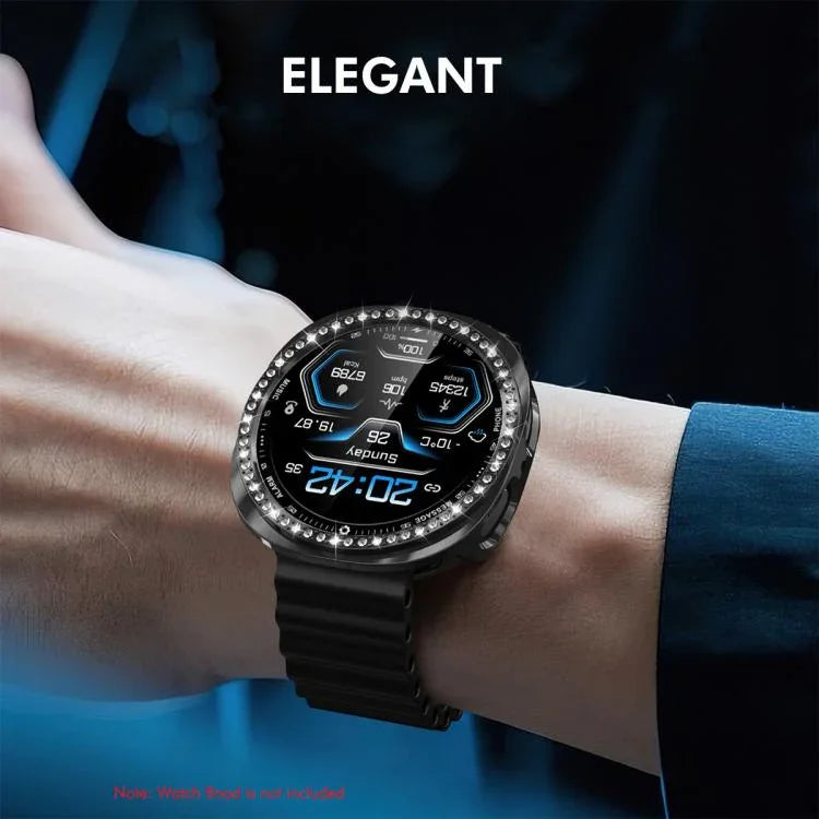 เคส ENKAY Hat-Prince Diamond PC พร้อมฟิล์มนุ่ม PMMA ครอบคลุมเต็ม สำหรับ Samsung Galaxy Watch8 44มม., สำหรับ Samsung Galaxy Watch8 40มม.