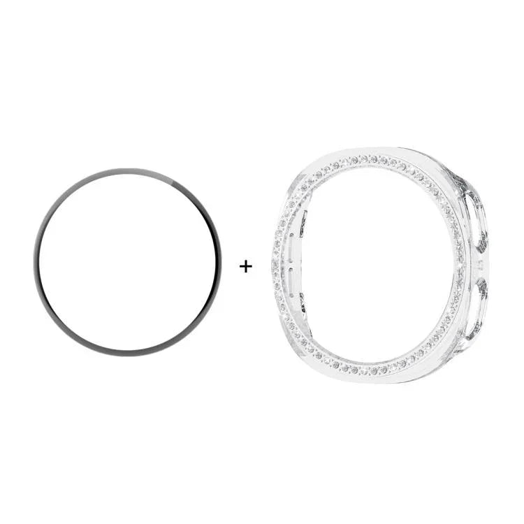 เคส ENKAY Hat-Prince Diamond PC พร้อมฟิล์มนุ่ม PMMA ครอบคลุมเต็ม สำหรับ Samsung Galaxy Watch8 44มม., สำหรับ Samsung Galaxy Watch8 40มม.