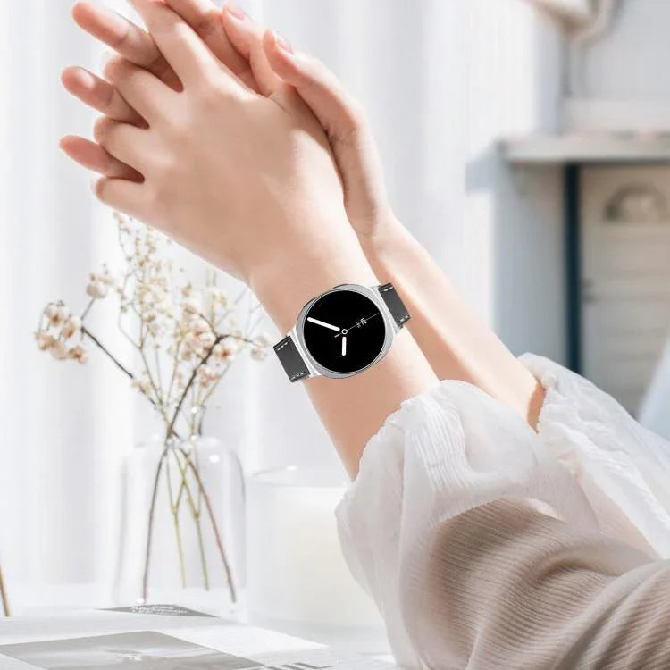 สายรัดนาฬิกาหนังแบบหัวเข็มขัดสี่เหลี่ยมปลายกลม สำหรับ Samsung Galaxy Watch8 / Watch8 Classic