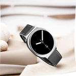 สายรัดนาฬิกาหนังแบบหัวเข็มขัดสี่เหลี่ยมปลายกลม สำหรับ Samsung Galaxy Watch8 / Watch8 Classic