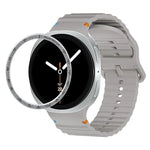 สายรัดนาฬิกาซิลิโคนขอบสปีดพร้อมหัวเข็มขัดสีเย็บลายคลื่น สำหรับ Samsung Galaxy Watch8 44 มม. และ 40 มม.