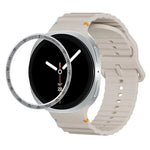 สายรัดนาฬิกาซิลิโคนขอบสปีดพร้อมหัวเข็มขัดสีเย็บลายคลื่น สำหรับ Samsung Galaxy Watch8 44 มม. และ 40 มม.