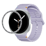 สายรัดนาฬิกาซิลิโคนขอบสปีดพร้อมหัวเข็มขัดสีเย็บลายคลื่น สำหรับ Samsung Galaxy Watch8 44 มม. และ 40 มม.