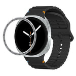 สายรัดนาฬิกาซิลิโคนขอบสปีดพร้อมหัวเข็มขัดสีเย็บลายคลื่น สำหรับ Samsung Galaxy Watch8 44 มม. และ 40 มม.