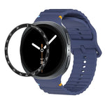 สายรัดนาฬิกาซิลิโคนขอบสปีดพร้อมหัวเข็มขัดสีเย็บลายคลื่น สำหรับ Samsung Galaxy Watch8 44 มม. และ 40 มม.