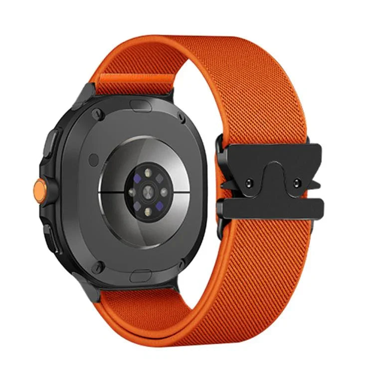 สายรัดนาฬิกาไนลอนยืดหยุ่นแบบหัวเข็มขัดร่มชูชีพ สำหรับ Samsung Galaxy Watch8 / Watch8 Classic