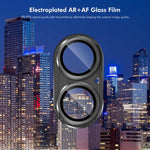 ENKAY Anti-reflection Camera Lens Brushed Aluminium Alloy Tempered Glass Film, For iPhone 17