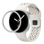 สายรัดนาฬิกาซิลิโคนขอบลายเพชรพร้อมหัวเข็มขัดสีดำ สำหรับ Samsung Galaxy Watch8 44 มม. และ 40 มม.