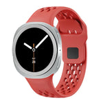 สายรัดนาฬิกาซิลิโคนขอบลายเพชรพร้อมหัวเข็มขัดสีดำ สำหรับ Samsung Galaxy Watch8 44 มม. และ 40 มม.