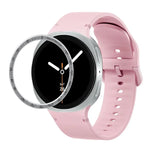 สายรัดนาฬิกาซิลิโคนเย็บสีเรียบขอบสปีด สำหรับ Samsung Galaxy Watch8 44 มม. และ 40 มม.