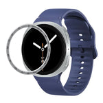 สายรัดนาฬิกาซิลิโคนเย็บสีเรียบขอบสปีด สำหรับ Samsung Galaxy Watch8 44 มม. และ 40 มม.