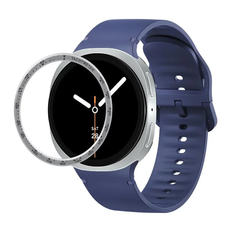 สายรัดนาฬิกาซิลิโคนเย็บสีเรียบขอบสปีด สำหรับ Samsung Galaxy Watch8 44 มม. และ 40 มม.