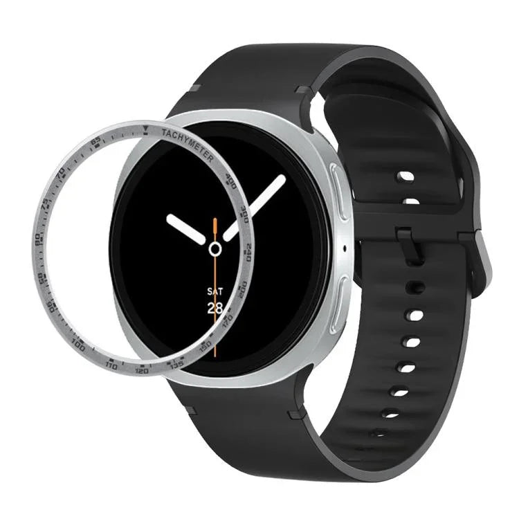สายรัดนาฬิกาซิลิโคนเย็บสีเรียบขอบสปีด สำหรับ Samsung Galaxy Watch8 44 มม. และ 40 มม.