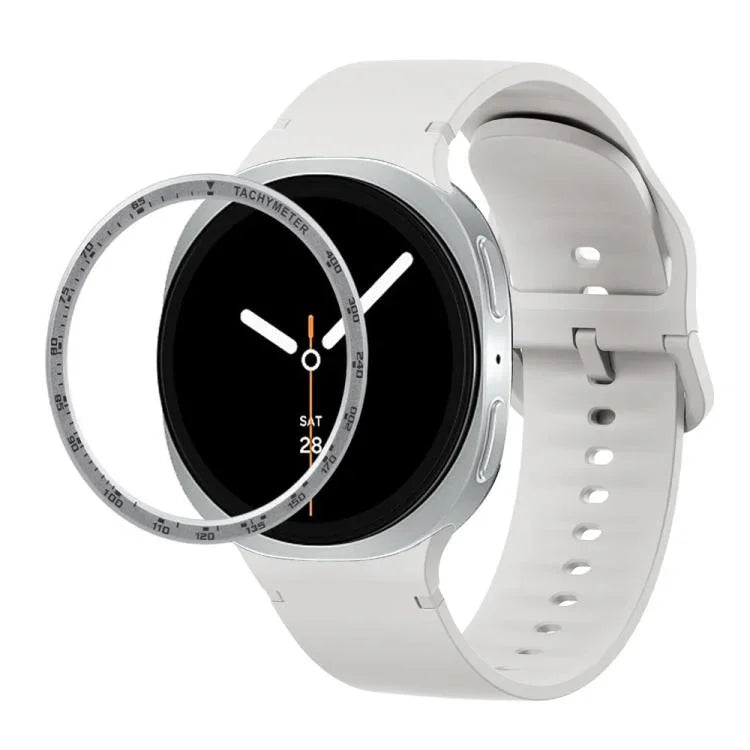 สายรัดนาฬิกาซิลิโคนเย็บสีเรียบขอบสปีด สำหรับ Samsung Galaxy Watch8 44 มม. และ 40 มม.