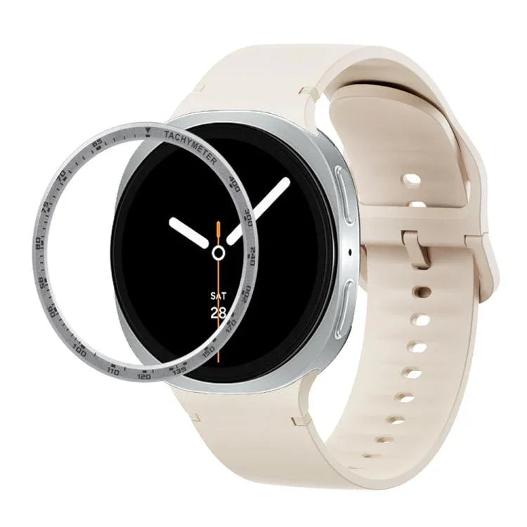 สายรัดนาฬิกาซิลิโคนเย็บสีเรียบขอบสปีด สำหรับ Samsung Galaxy Watch8 44 มม. และ 40 มม.