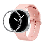 สายรัดนาฬิกาซิลิโคนเย็บสีเรียบขอบสปีด สำหรับ Samsung Galaxy Watch8 44 มม. และ 40 มม.