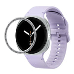 สายรัดนาฬิกาซิลิโคนเย็บสีเรียบขอบสปีด สำหรับ Samsung Galaxy Watch8 44 มม. และ 40 มม.