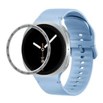 สายรัดนาฬิกาซิลิโคนเย็บสีเรียบขอบสปีด สำหรับ Samsung Galaxy Watch8 44 มม. และ 40 มม.