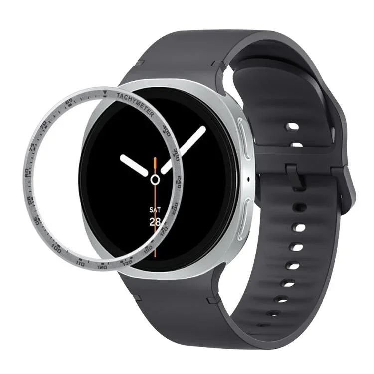 สายรัดนาฬิกาซิลิโคนเย็บสีเรียบขอบสปีด สำหรับ Samsung Galaxy Watch8 44 มม. และ 40 มม.