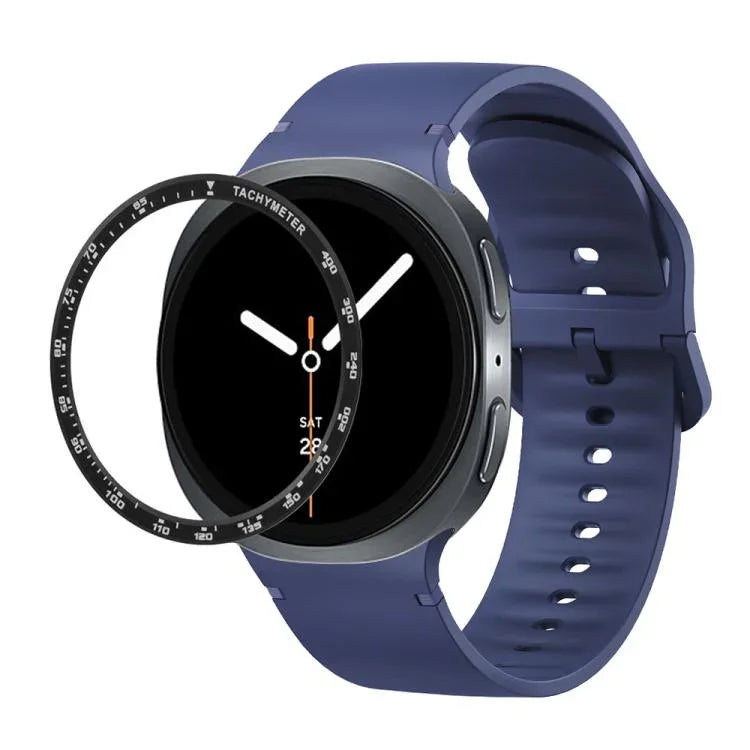 สายรัดนาฬิกาซิลิโคนเย็บสีเรียบขอบสปีด สำหรับ Samsung Galaxy Watch8 44 มม. และ 40 มม.