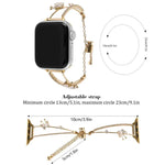 สายรัดนาฬิกาสร้อยข้อมือผีเสื้อฝังทองแดงและเซอร์โคเนียม สำหรับ Apple Watch 46mm / 49mm / 45mm / 44mm, สำหรับ Apple Watch 42mm / 41mm / 40mm / 38mm