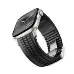 สายรัดนาฬิกาซิลิโคนแบบพับหัวเข็มขัดลายปุ่ม Knurled สำหรับ Apple Watch 46 มม. / 49 มม. / 45 มม. / 44 มม.