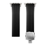 สายรัดนาฬิกาซิลิโคนแบบพับหัวเข็มขัดลายปุ่ม Knurled สำหรับ Apple Watch 46 มม. / 49 มม. / 45 มม. / 44 มม.