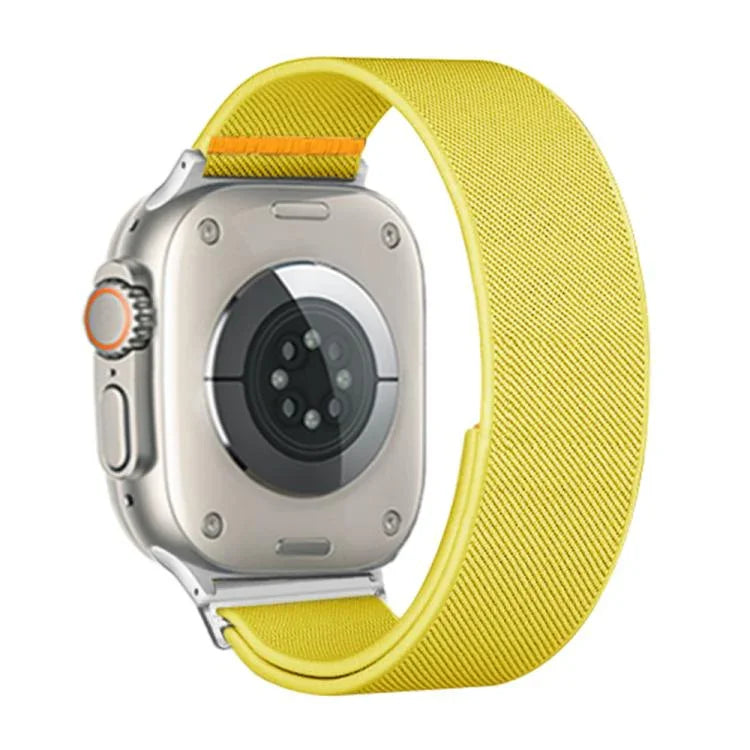 สายรัดนาฬิกาไนลอนยืดหยุ่นแบบห่วงเดี่ยวปรับได้ สำหรับ Apple Watch 46 มม. / 49 มม. / 45 มม. / 44 มม. สำหรับ Apple Watch 42 มม. / 41 มม. / 40 มม. / 38 มม.