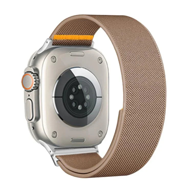 สายรัดนาฬิกาไนลอนยืดหยุ่นแบบห่วงเดี่ยวปรับได้ สำหรับ Apple Watch 46 มม. / 49 มม. / 45 มม. / 44 มม. สำหรับ Apple Watch 42 มม. / 41 มม. / 40 มม. / 38 มม.