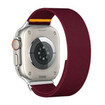 สายรัดนาฬิกาไนลอนยืดหยุ่นแบบห่วงเดี่ยวปรับได้ สำหรับ Apple Watch 46 มม. / 49 มม. / 45 มม. / 44 มม. สำหรับ Apple Watch 42 มม. / 41 มม. / 40 มม. / 38 มม.
