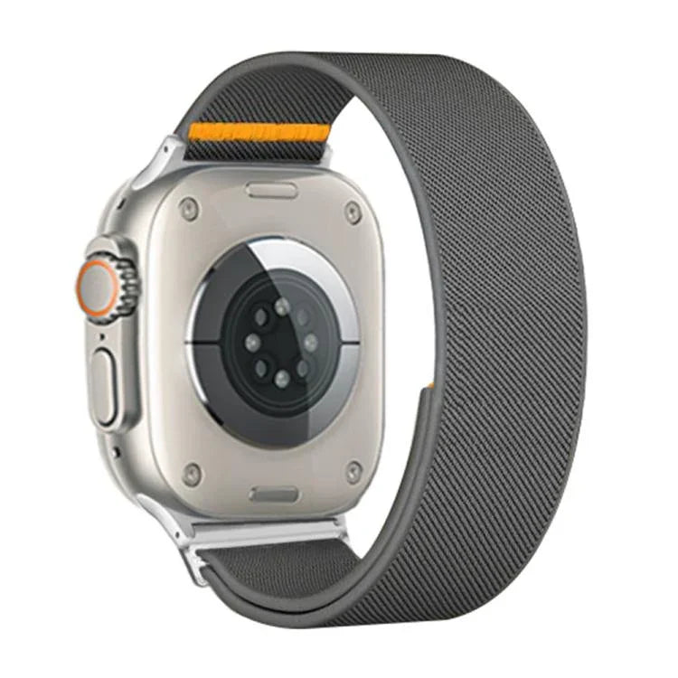 สายรัดนาฬิกาไนลอนยืดหยุ่นแบบห่วงเดี่ยวปรับได้ สำหรับ Apple Watch 46 มม. / 49 มม. / 45 มม. / 44 มม. สำหรับ Apple Watch 42 มม. / 41 มม. / 40 มม. / 38 มม.