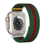 สายรัดนาฬิกาไนลอนยืดหยุ่นแบบห่วงเดี่ยวปรับได้ สำหรับ Apple Watch 46 มม. / 49 มม. / 45 มม. / 44 มม. สำหรับ Apple Watch 42 มม. / 41 มม. / 40 มม. / 38 มม.